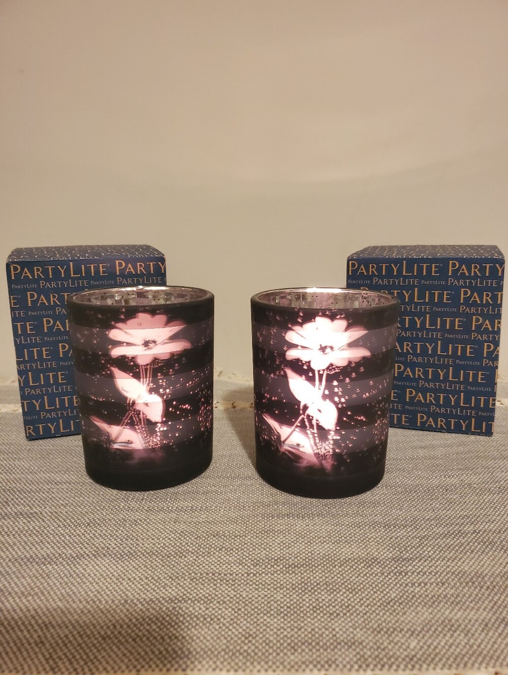 Partylite Floral Illusions Votive Pair